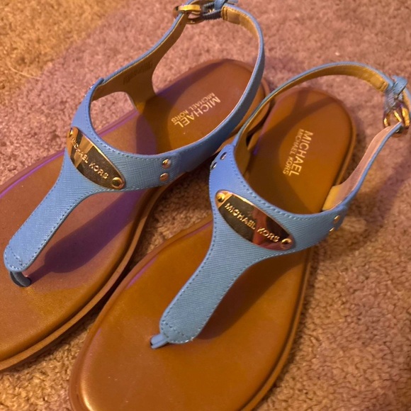 Michael Kors Blue and Brown Women's Sandals - Picture 2 of 4